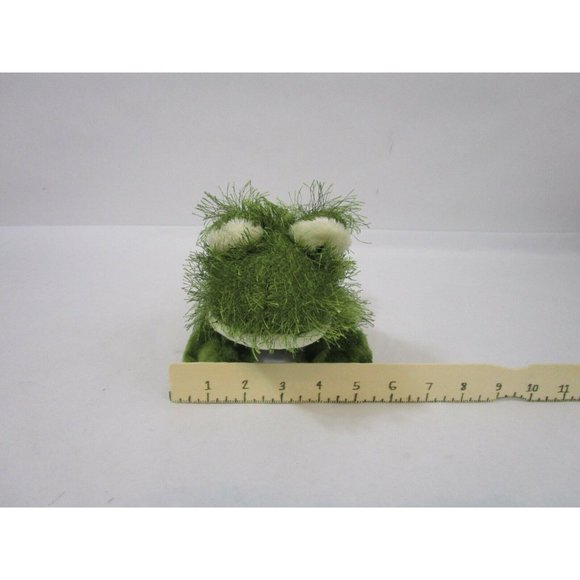 Ganz Webkinz Frog 8" Plush Fuzzy Long Hair Green Stuffed Animal EUC - Picture 9 of 11
